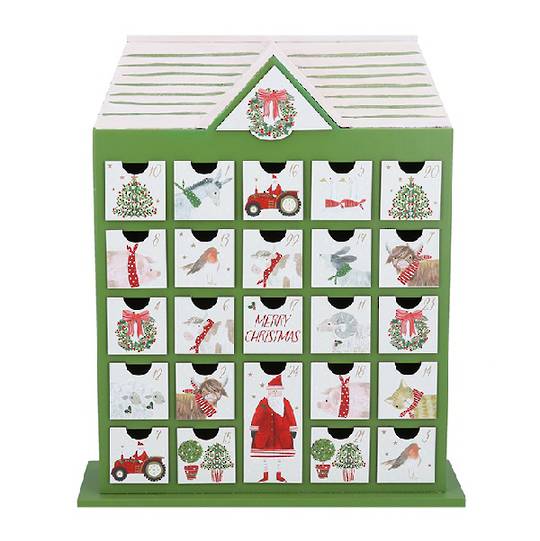 Wood Advent Calendar House, Farm 37cm *ETA Nov